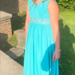 Girls floor length pageant dress size 12/14